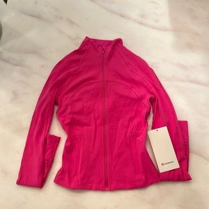 NWT lululemon nulu cropped define jacket color: sonic pink size: 2